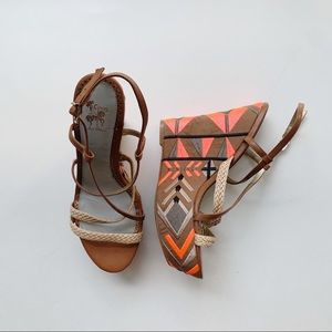 Sam Edelman Shoes - Sam Edelman Circus Collection Neon Capri Wedges 9M Sam Edelman Shoes - Sam Edelman Circus Collection Neon Capri Wedges 9M